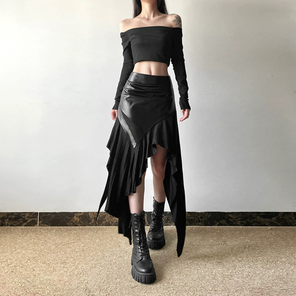 Zara Spring Asymmetrical Ruffle Panel Skirt - Picture 3 of 6